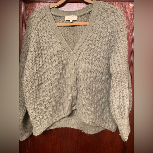 SÉZANE BASILE Alpaca & Wool Cardigan Olive/Khaki Green size Small lightly worn - Picture 7 of 7